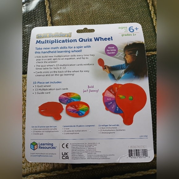 Multiplication Quiz Wheel - Red - Picture 2 of 2